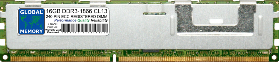 16GB DDR3 1866MHz PC3-14900 240-PIN ECC REGISTERED DIMM (RDIMM) MEMORY RAM FOR SERVERS/WORKSTATIONS/MOTHERBOARDS (2 RANK CHIPKILL) - Click Image to Close